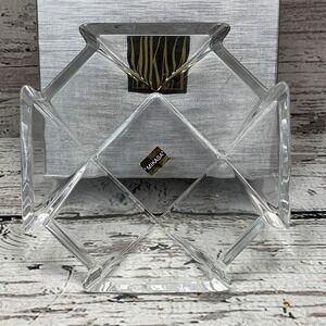 Mikasa‎ Equinox Crystal Bowl, Square, Geometric, Decorative, Boxed RPW05/220